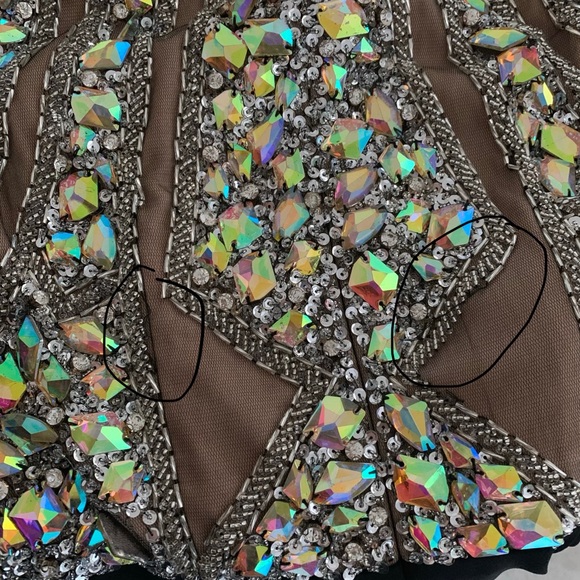 Terani couture black dress with crystals - Picture 3 of 7